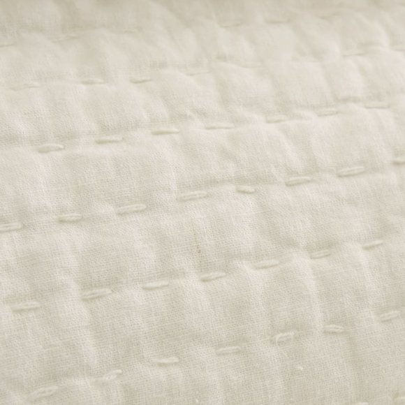 🆕 Pottery Barn Classic Ivory Pick-Stitch Handcrafted Cotton/Linen Sham NWOT - Picture 3 of 8